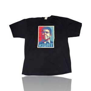 Ronald Reagan "Right" Graphic Tee Men's XL Black Short Sleeve Tee: Republican